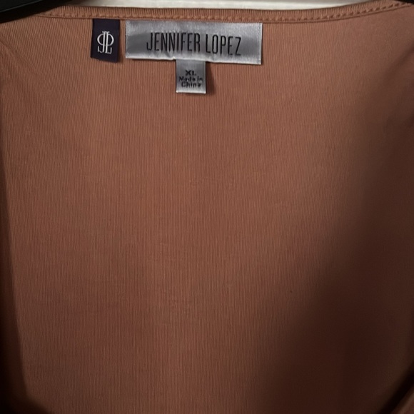 Jennifer Lopez Mocha Sleeveless Dress Top - size XL - Picture 2 of 4